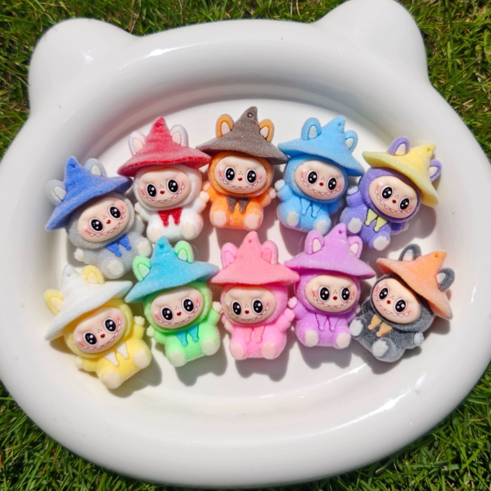 10PCs Labubu Doll Set-Pastel Kawaii Wizard Bear Mini Figurines–Collectible Gift